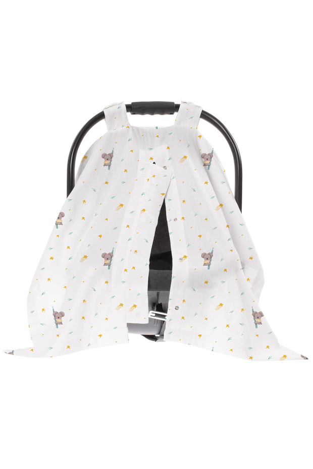 Koko Uv Protected Muslin Stroller Cover with Snap Fasteners (Upf 30+)