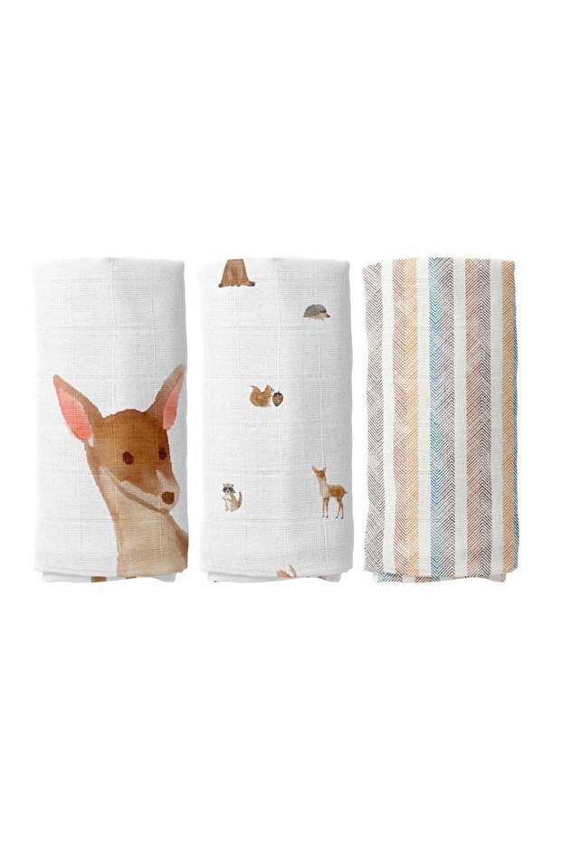 Forest Amigos Muslin Cover Set