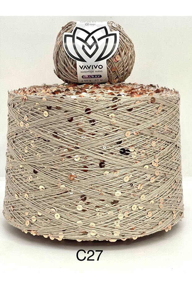 VAVIVO HANDKNITTING YARNS VAVIVO GALAXY 3+6 MM İRİ PULU PAYETLİ EL ÖRGÜ İPİ VE ÇANTA İPLİĞİ
