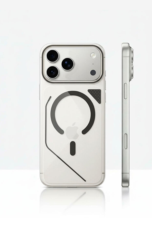 iPhone 16 Pro Compatible Line Magsafe Transparent Case - Camera Protected, Yellowing Resistant
