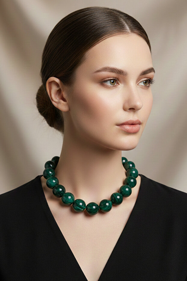 BASİC AKRİLİK TOP KOLYE - 1