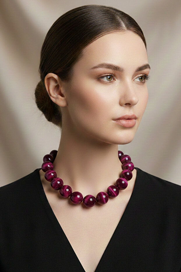 BASİC AKRİLİK TOP KOLYE - 2