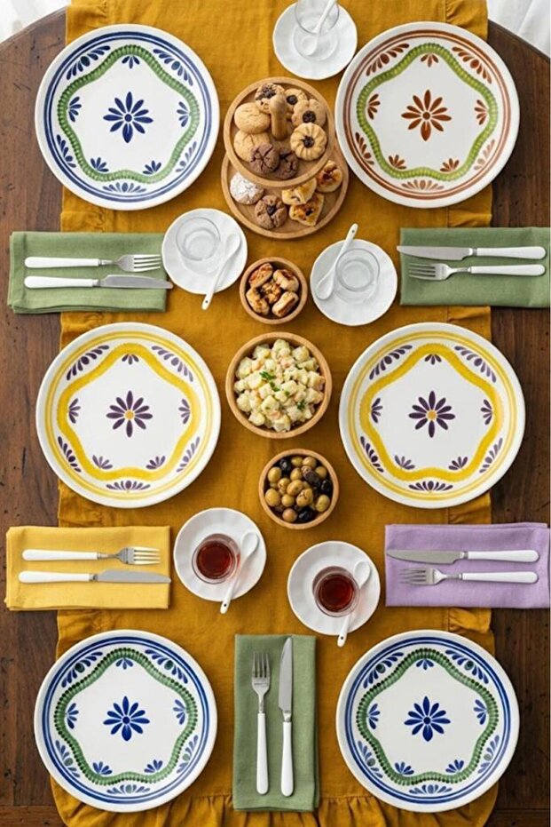 Moderna - 6'lı Porselen Pasta Tabağı Leo - 2