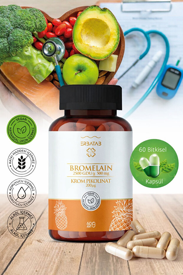 Bromelain Krompikolinat 60 Kapsül - 1