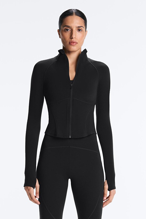 سترة تقنية خفيفة ودافئة للجري مع درزات - 1