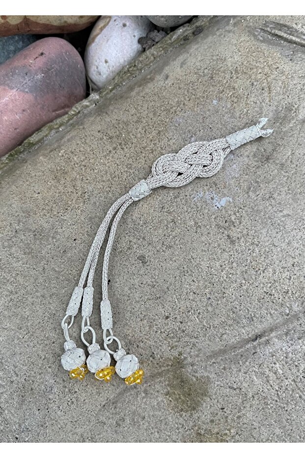 Silver Kazaziye Tassel with Infinity Motif Suitable for All Rosaries