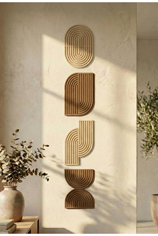 Line 4'lü Dekoratif Duvar Panel Seti - 1