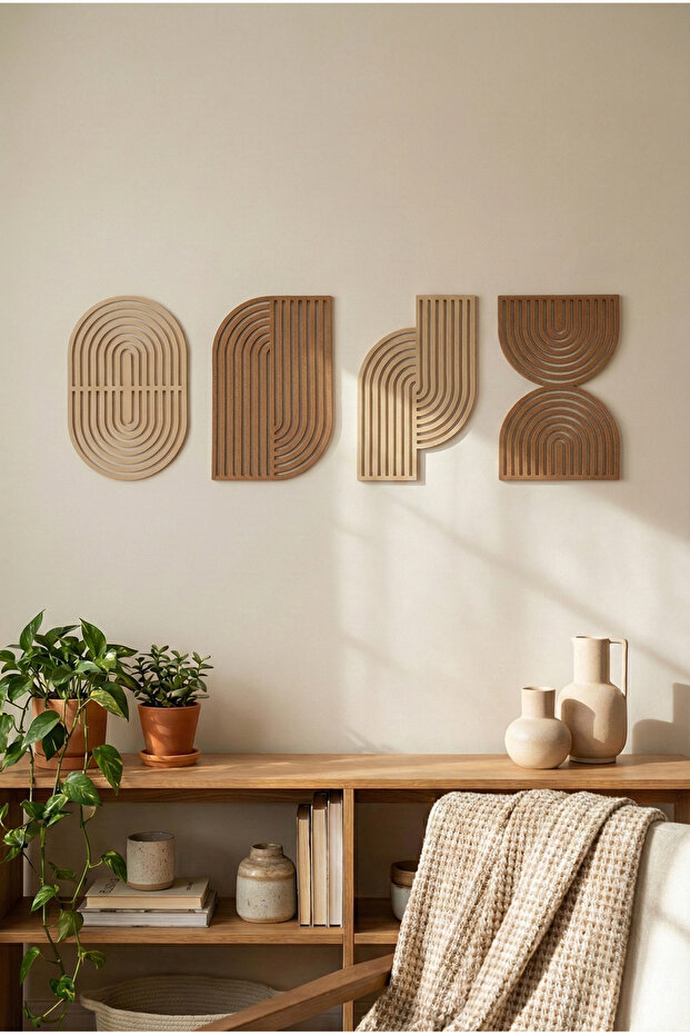 Line 4'lü Dekoratif Duvar Panel Seti - 2