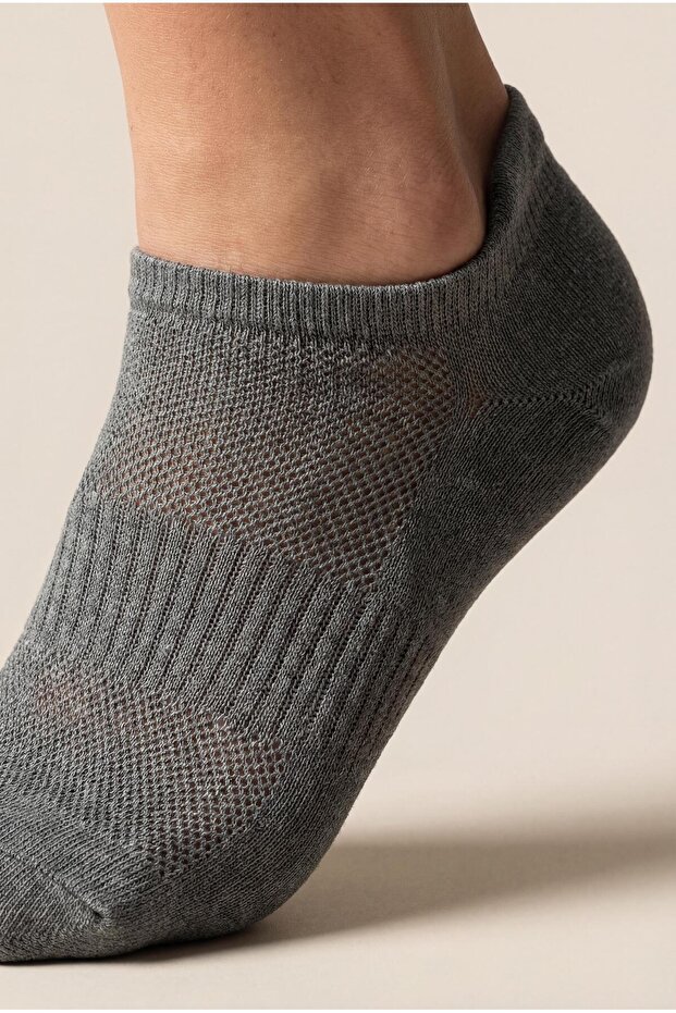 Unisex 5'li Basic Step Çorap Siyah Mix - 5