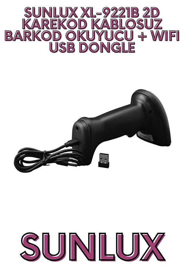 XL-9221B 2D قارئ باركود QR اللاسلكي + WIFI USB DONGLE - 5