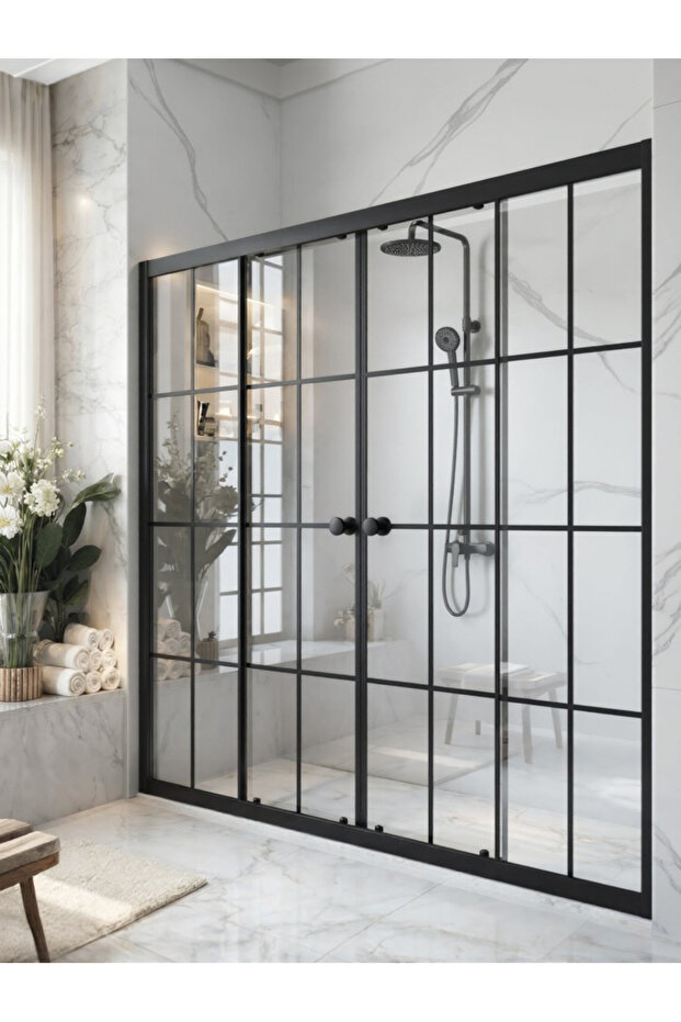 Duşakabin Ön Cephe Siyah Çizgi - 1