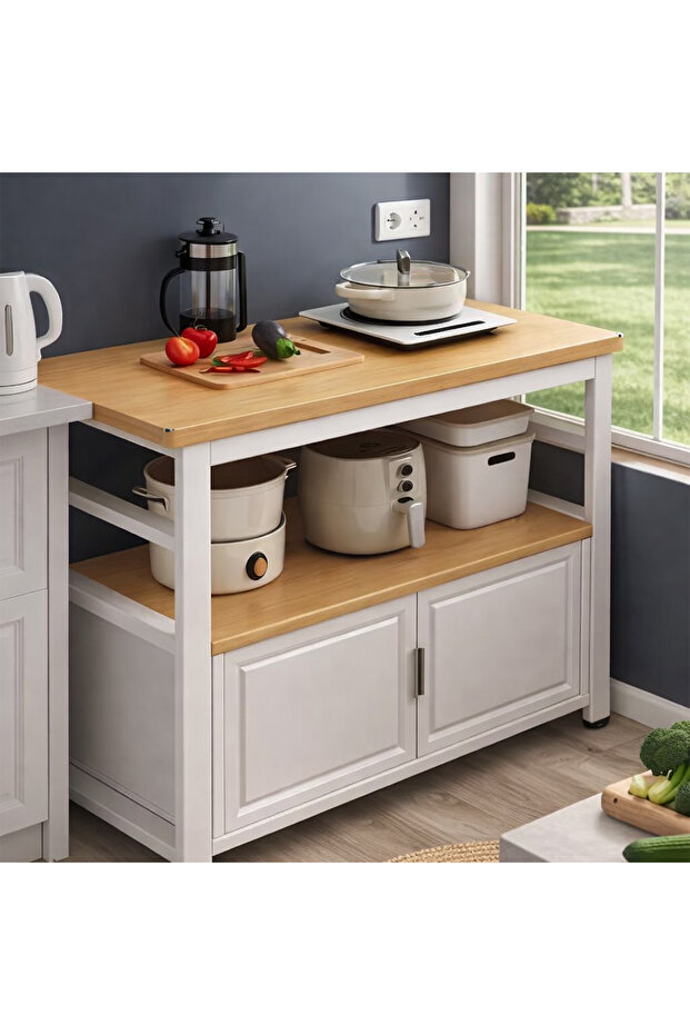 رف مطبخ سلة خضراوات متعددة الوظائف طاولة تقطيع خضراوات - 1