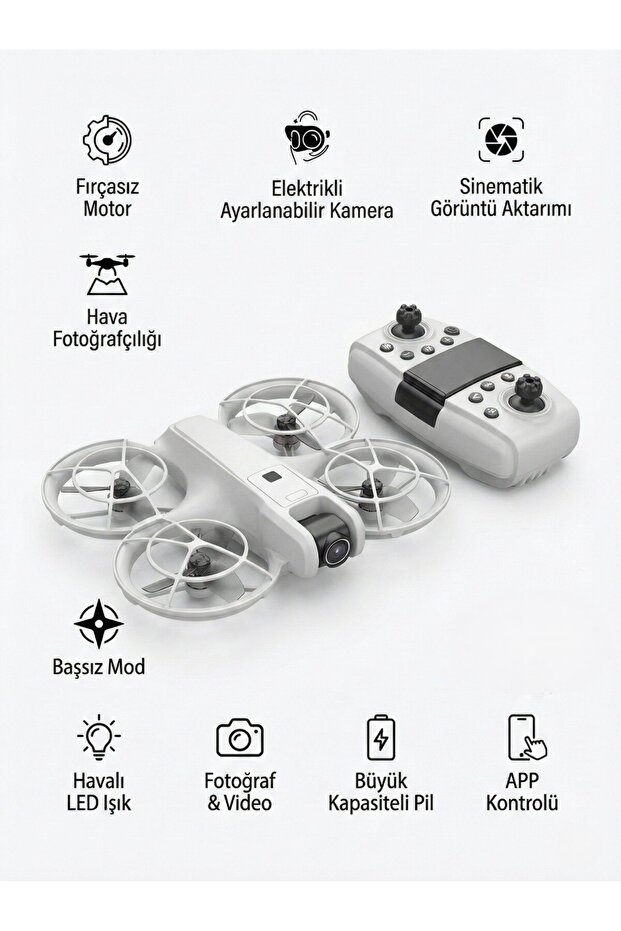 Engel Sensörlü Profesyonel Görünümlü Drone - - 1