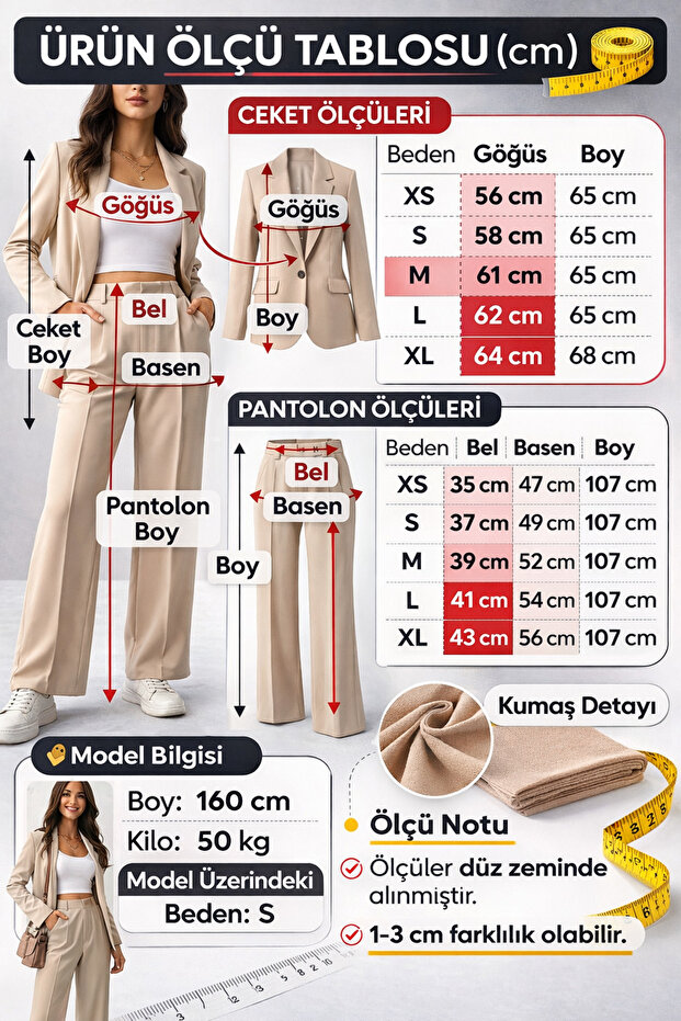 ENSADE Kuşaklı Oversize Koyu Lacivert Kadın Kuşaklı Şık Denim Ceket-Flare Pantolon Takım - 9