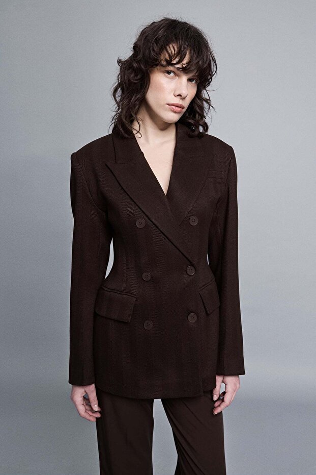 Sculptural fitted blazer ceket - 1