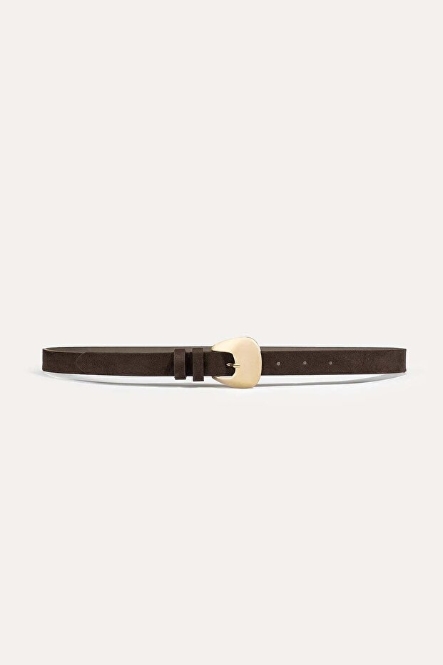 Muse Brown Suede Belt