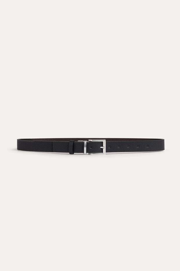 Twist Buckle Double-Sided Leather Belt