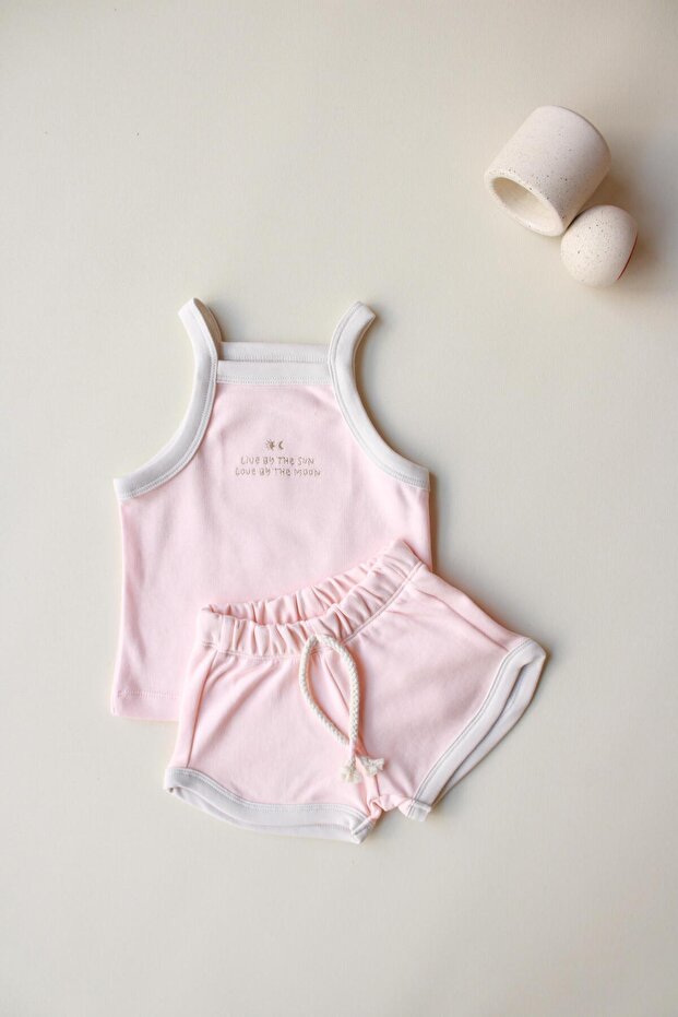 Pudra Askılı Şortlu Takım - 7