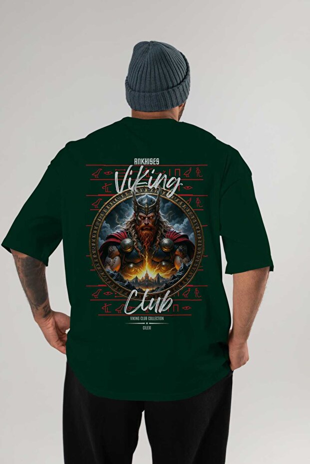 Thor 1 Back Printed Green Oversize T-Shirt Men Women Cotton Crew Neck T-Shirt