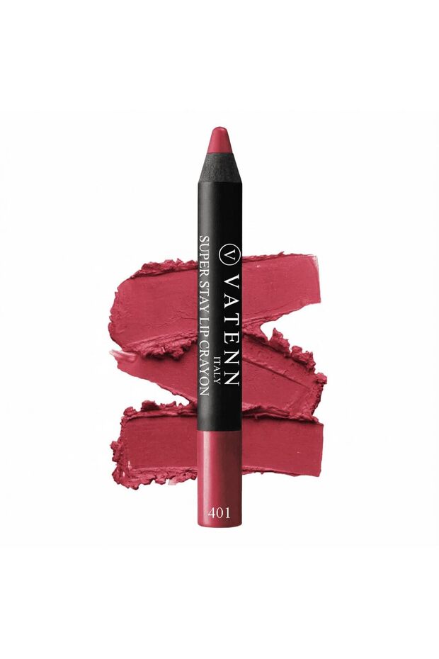 super stay lip crayon 401– Non-Dry Smooth Matte Lipstick, Waterproof & Smudge-Proof Long-Lasting