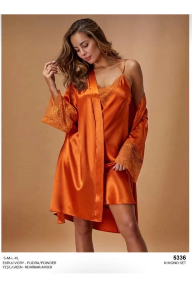 Nurteks 5336 Dressing Gown and Nightgown Set