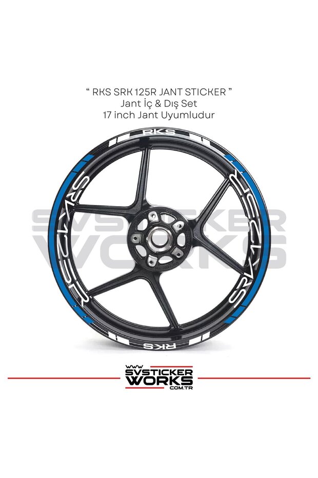 Rks Srk125R Sticker Set of 24 Stickers for Inner Wheel Lettering and Outer Stripe