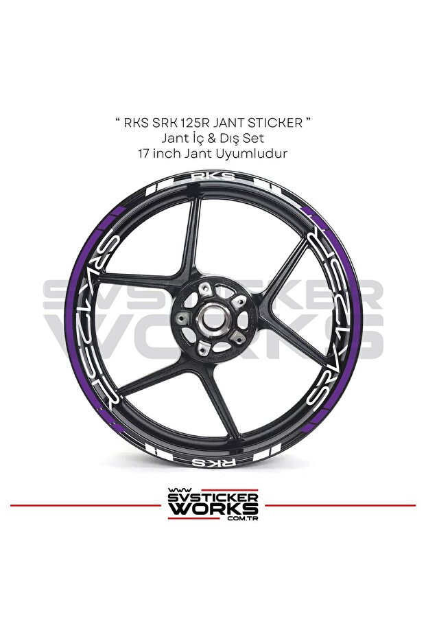 Rks Srk125R Sticker Set of 24 Stickers for Inner Wheel Lettering and Outer Stripe