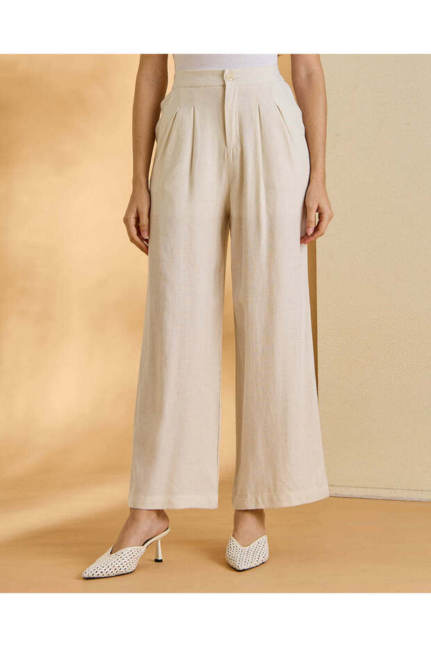 Women Pink Wide Legs Trousers