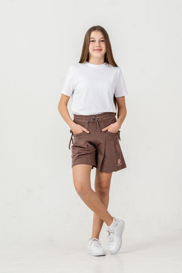Life Is Good Printed Pockets Bowknot Girls' Shorts