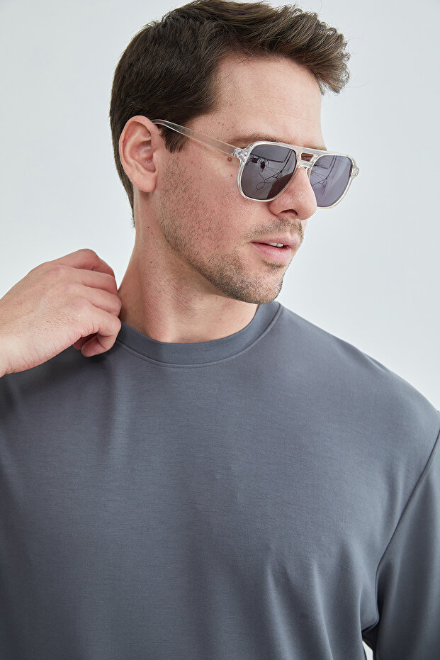 Basic Crew Neck Modal T-Shirt - 6
