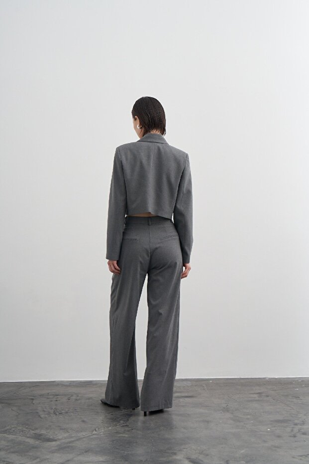 Crop Blazer Ceket - 2