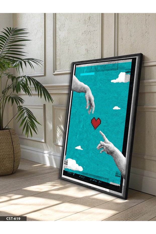 From Hands to Heart One Piece Black Wooden Framed Painting