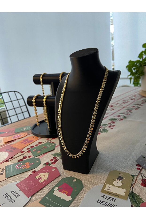 VİP GOLD PULLU KOLYE - 4