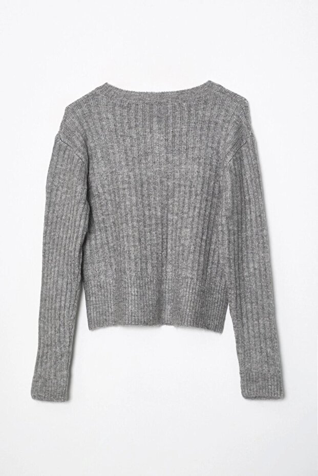 T95005 Kadın Triko Kazak - 2