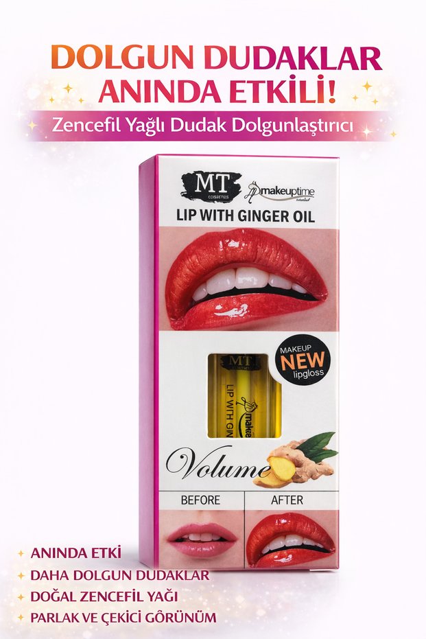 Ginger Oil Lip Plumping Lip Gloss – Volume Effect