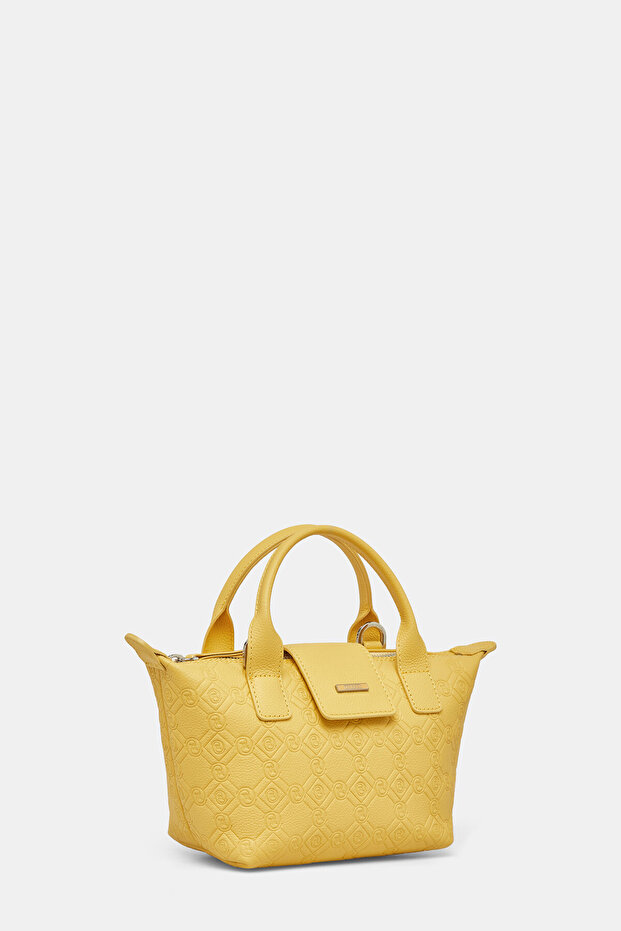SARI MONOGRAM DERİ ÇANTA - 3