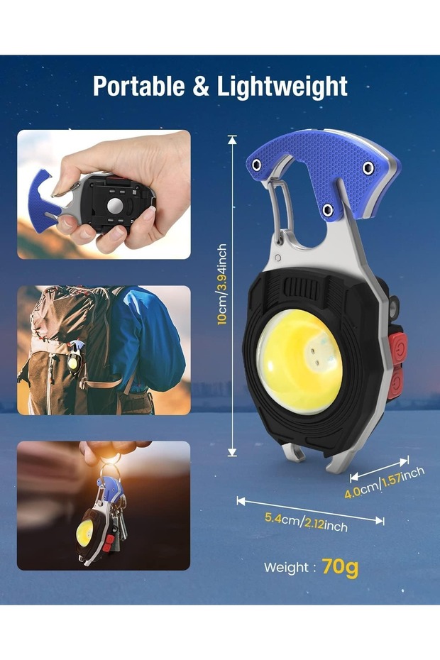 مصباح تخييم مزود بـ 6 أدوات مهمة مدمجة - 4