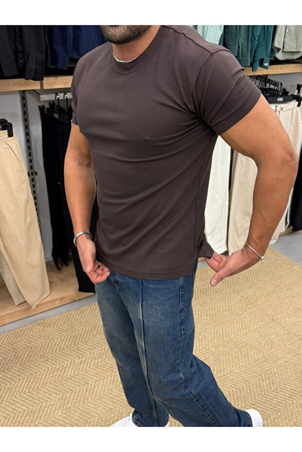 Modal Tshirt Kahve - 2