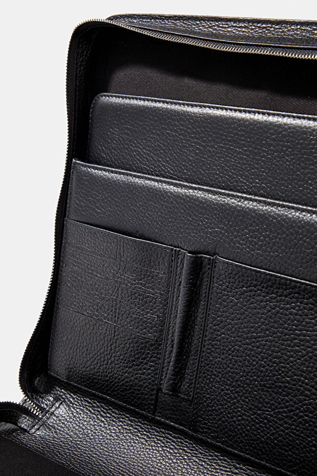 SİYAH DERI ÇANTA - 6