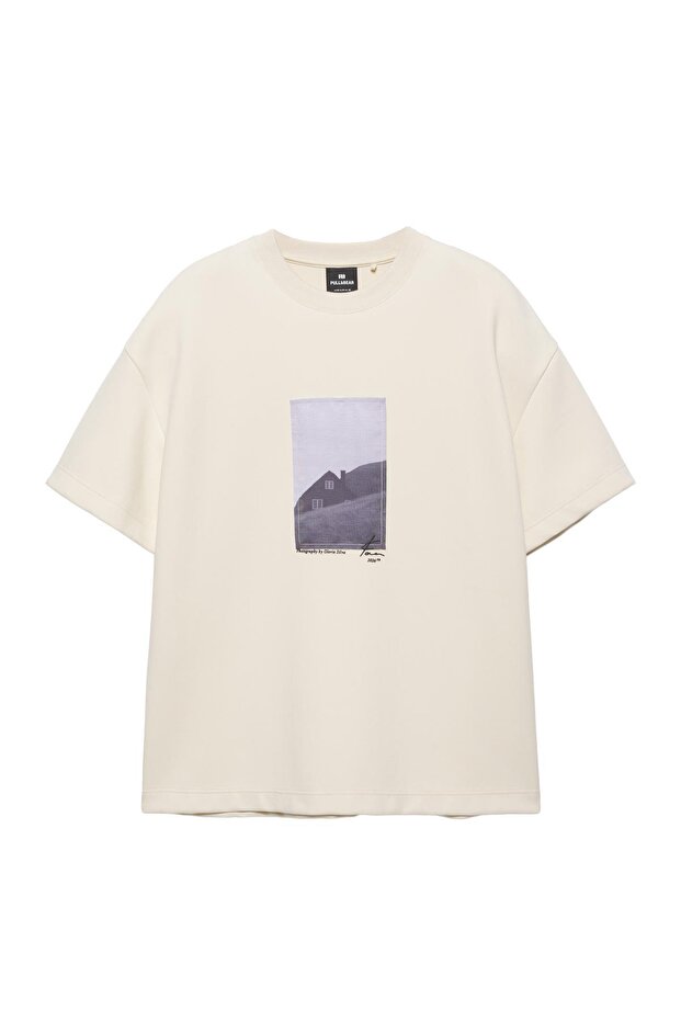 Grafik kısa kollu sweatshirt - 3