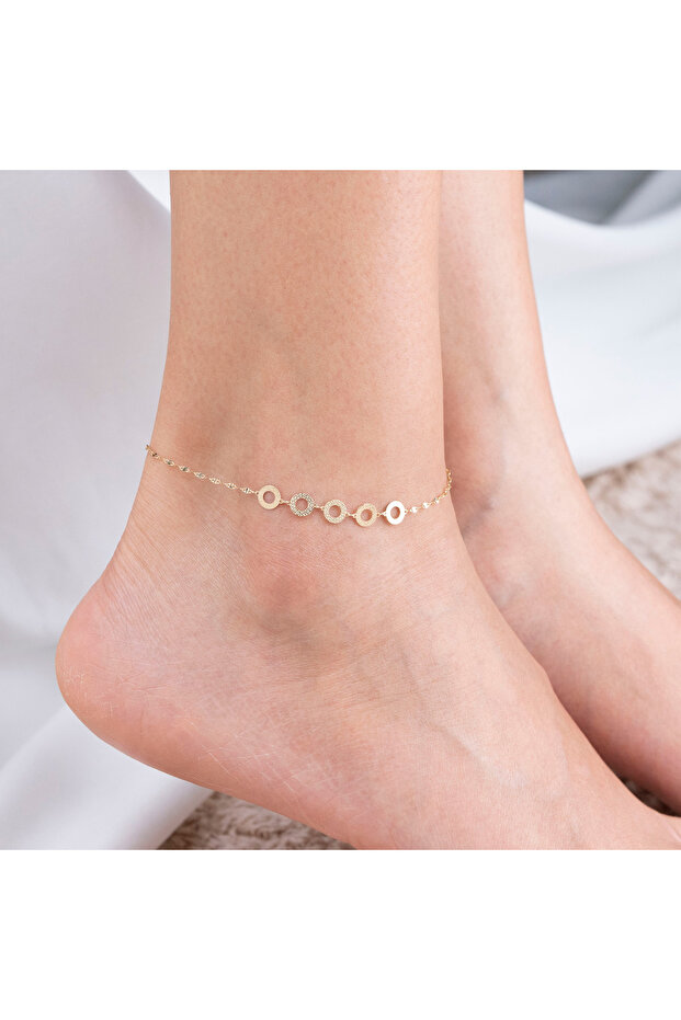 14 Ayar Altın Halhal - 4