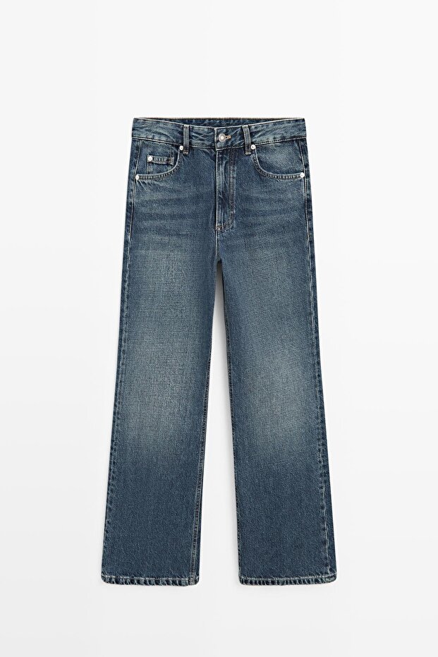 Orta bel İspanyol paça jean - 5