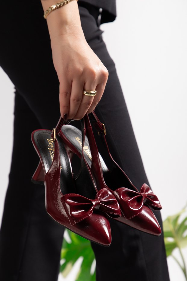 Women's Bow Detailed High Heel Shoes Stylish and Comfortable