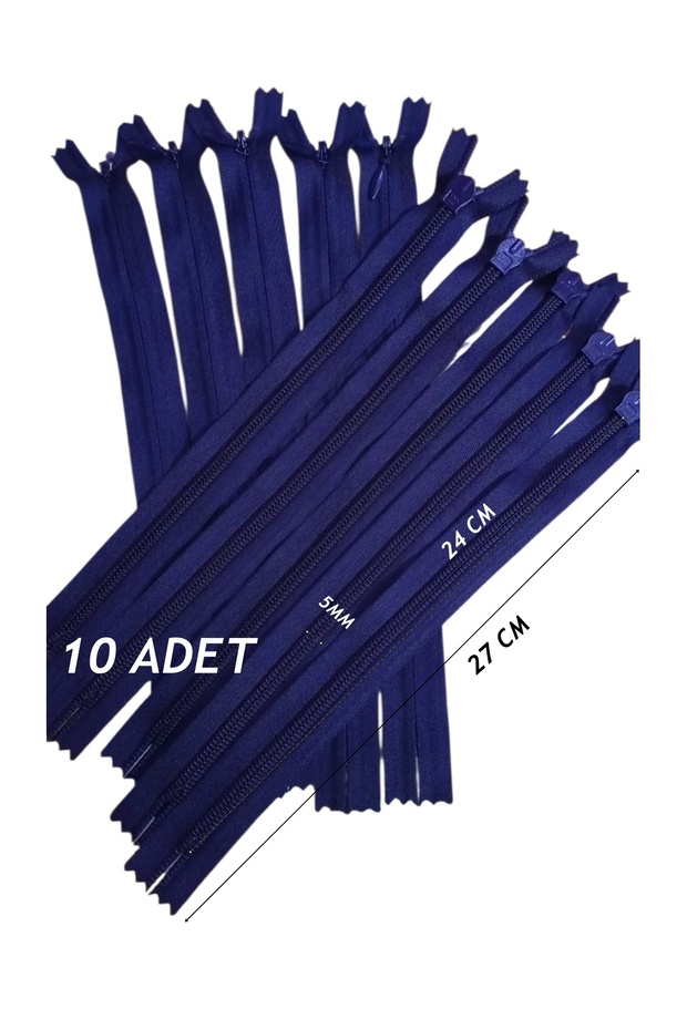 Dark Navy Blue Hidden Zipper Thick Thread 10 Pcs/ 27 cm 1. Suitable for Quality Bags and Boots