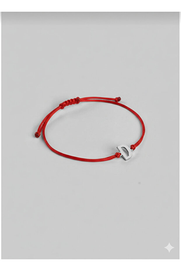 D Letter Bracelet Red