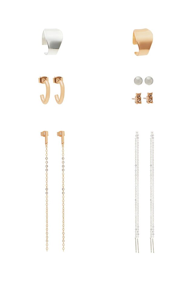 Çoklu ear cuff küpe paketi - 3