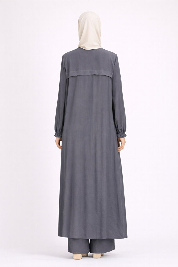 Hakim Collar Front Placket Suit - 3