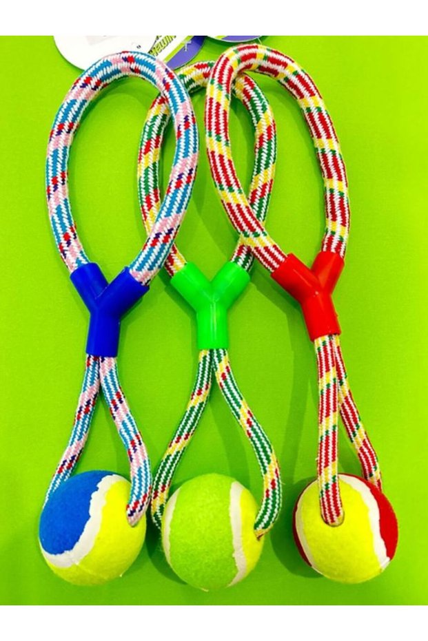 Dog Toy Tennis Ball Floss (1 Piece)