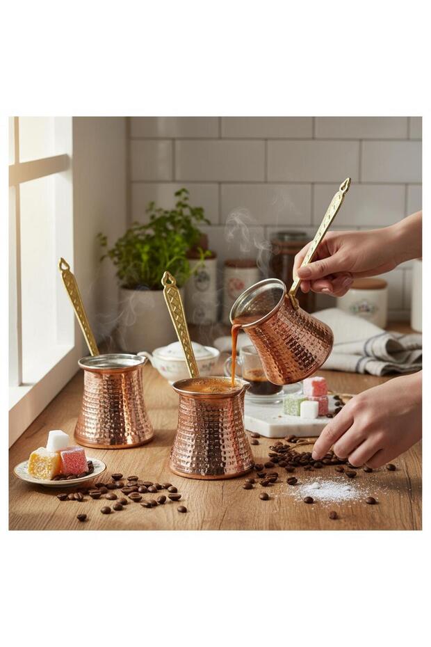 Copper 3-Piece Classic Thick Coffee Pot
