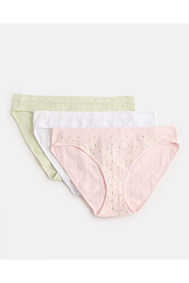 Women Assorted Solid Bikini Brief Set (Pack of 3) - 1